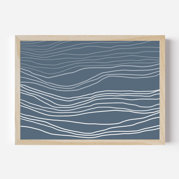 Dark Minimalist Abstract Waves - Jetty Home