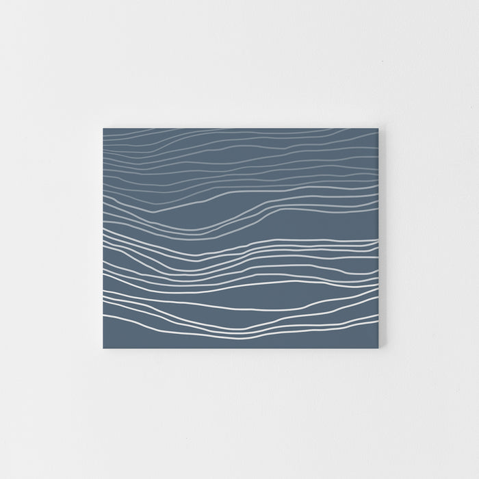 Dark Minimalist Abstract Waves - Jetty Home