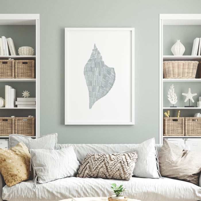 Deconstructed Conch Shell - Art Print or Canvas - Jetty Home