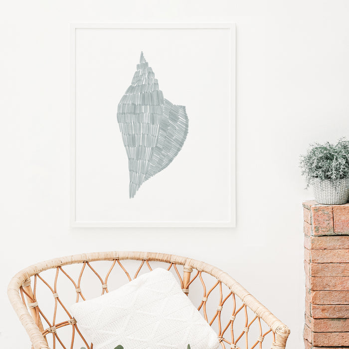 Deconstructed Conch Shell - Art Print or Canvas - Jetty Home