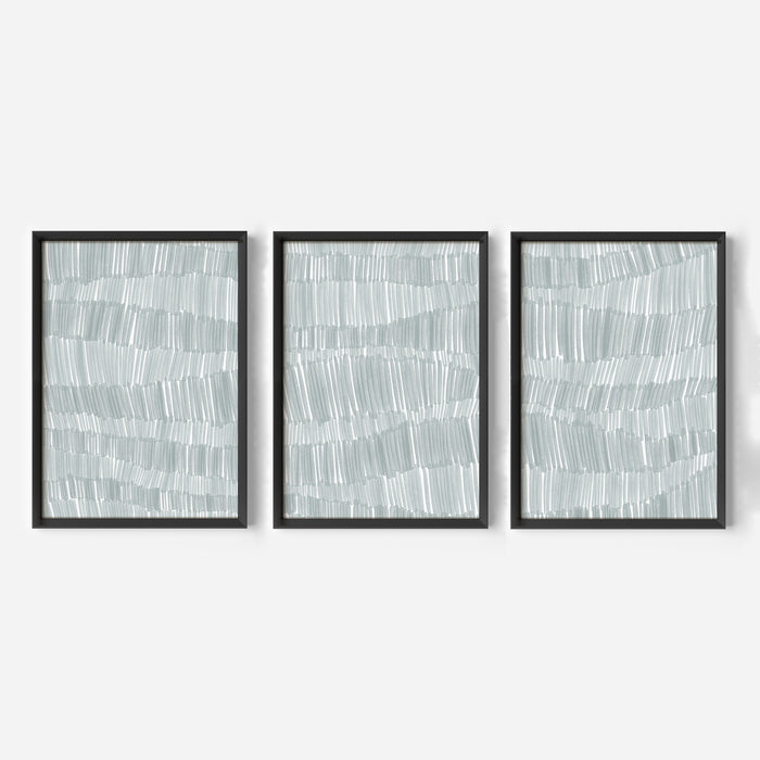 Deconstructed Ocean Waves Triptych - Set of 3 - Jetty Home