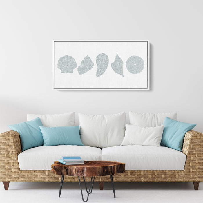 Deconstructed Seashells Panoramic - Art Print or Canvas - Jetty Home