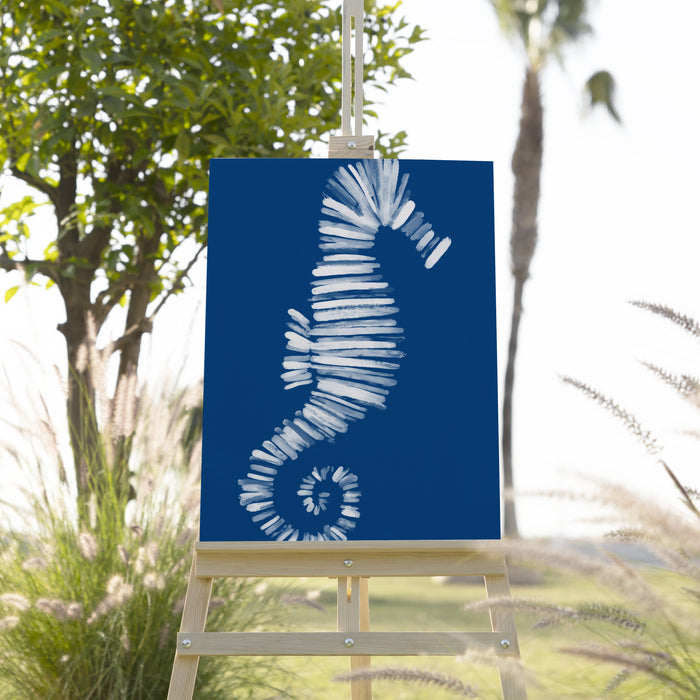 Deep Azure Blue Seahorse - Art Print or Canvas - Jetty Home