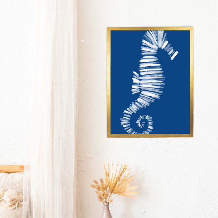 Deep Azure Blue Seahorse - Jetty Home