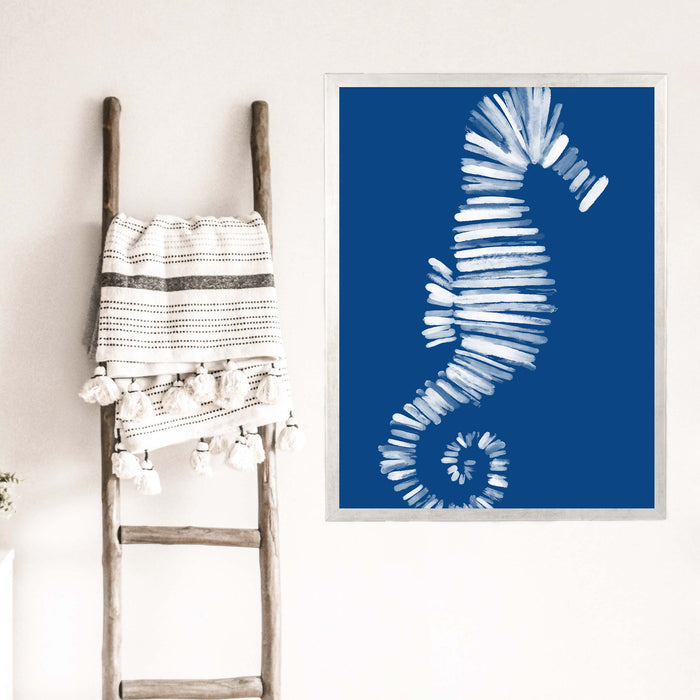 Deep Azure Blue Seahorse - Jetty Home