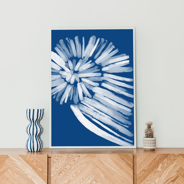 Deep Azure Blue Seashell - Art Print or Canvas - Jetty Home