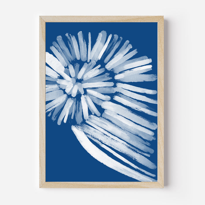 Deep Azure Blue Seashell - Art Print or Canvas - Jetty Home
