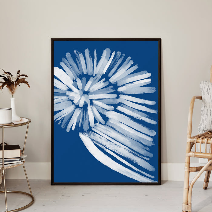 Deep Azure Blue Seashell - Art Print or Canvas - Jetty Home