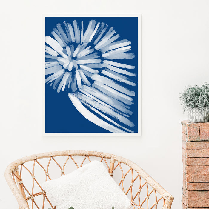 Deep Azure Blue Seashell - Art Print or Canvas - Jetty Home