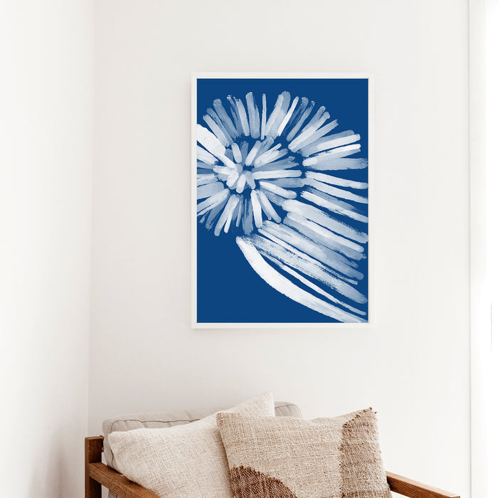 Deep Azure Blue Seashell - Art Print or Canvas - Jetty Home