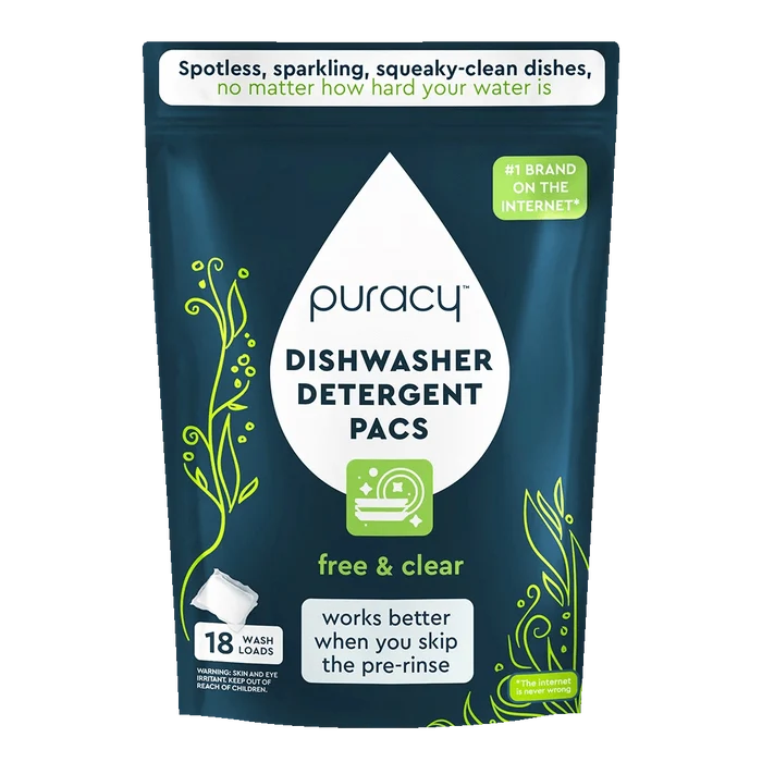 Trial: Dishwasher Detergent Pods, plant-derived & free of clear, 18 wash loads.