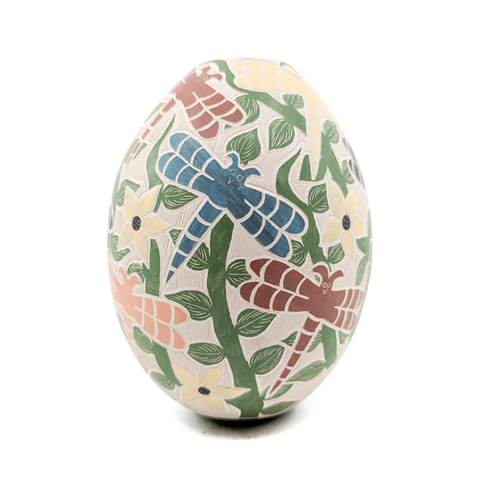 Dragonfly & Flowers Pot