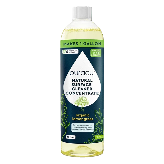 Everyday Multi-Surface Cleaner is an eco-friendly, multi-surface cleaner with an organic lemongrass scent, packaged in a 16 fl oz CLEAN CAN bottle.