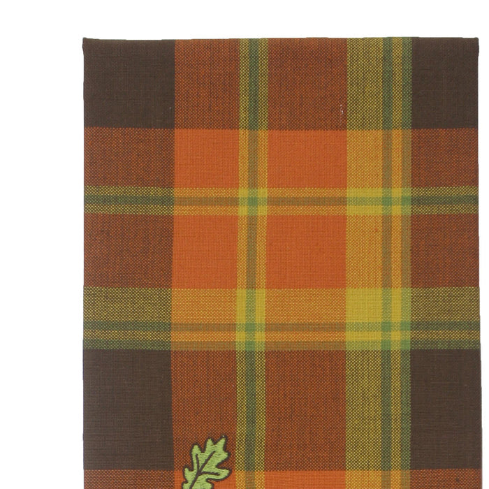 F Autumn Plaid Mums Towel  Set of 2 ET336020 - Interiors by Elizabeth