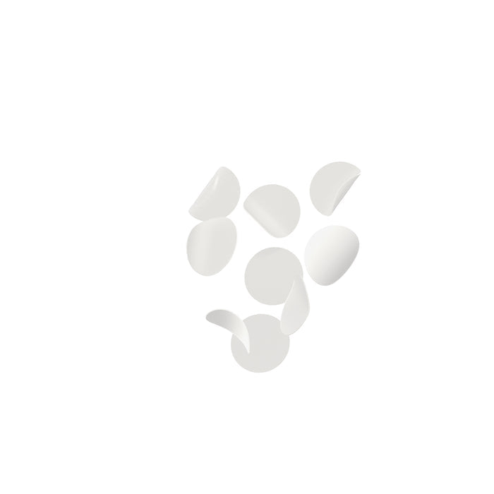 White potato chips, resembling Wellys Face Saver, are spread across a plain white background.