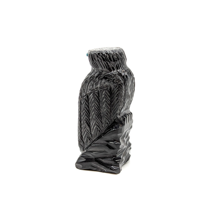 Finely Carved Jet Raven
