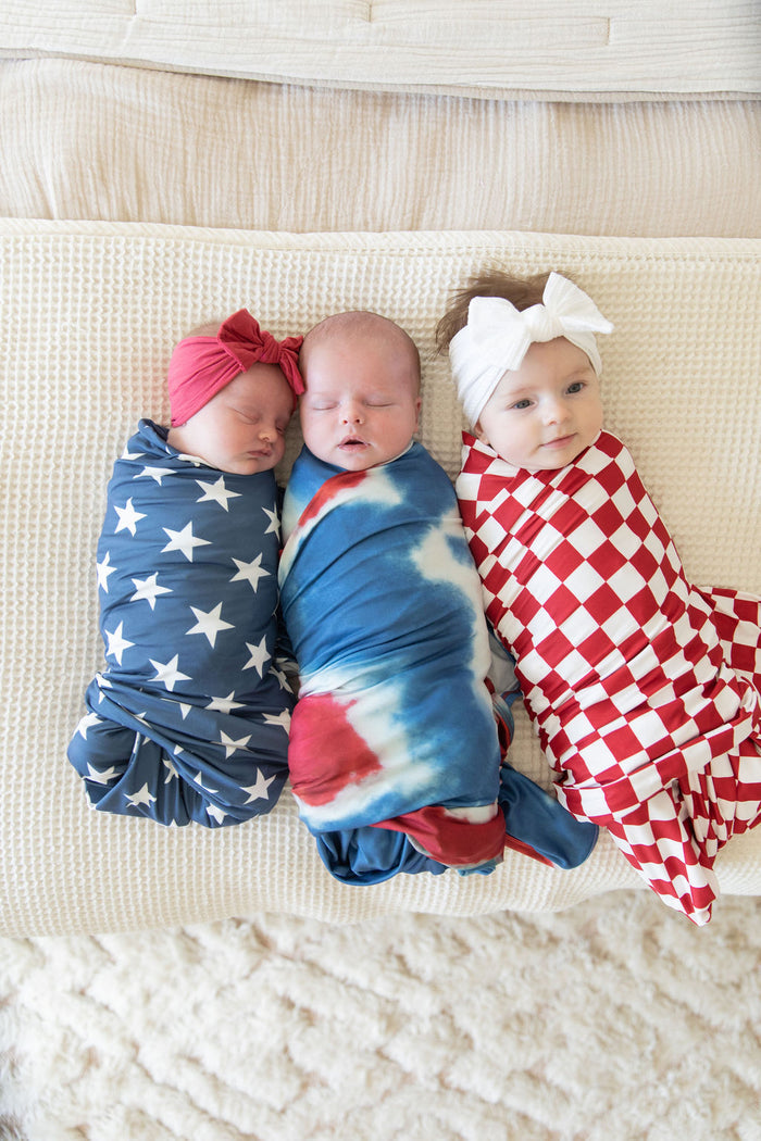 FIREWORK RED CHECKER | SWADDLE