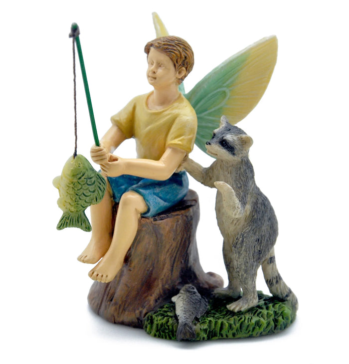 Fishing Friends Fairy - Miniature Fairy Garden Accessory