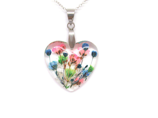 flower heart with cremation ash