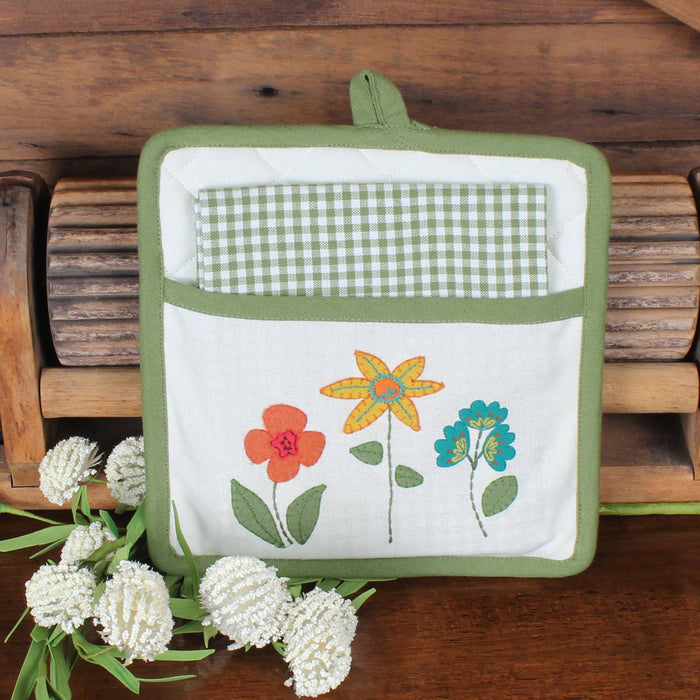 Flowers Pocket Potholder Set PH013427 - Interiors by Elizabeth