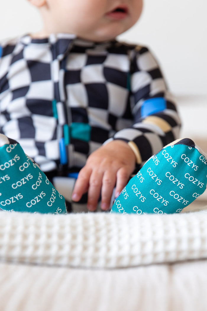 FOREST WAVY CHECKER | FOOTIE ONE PIECE