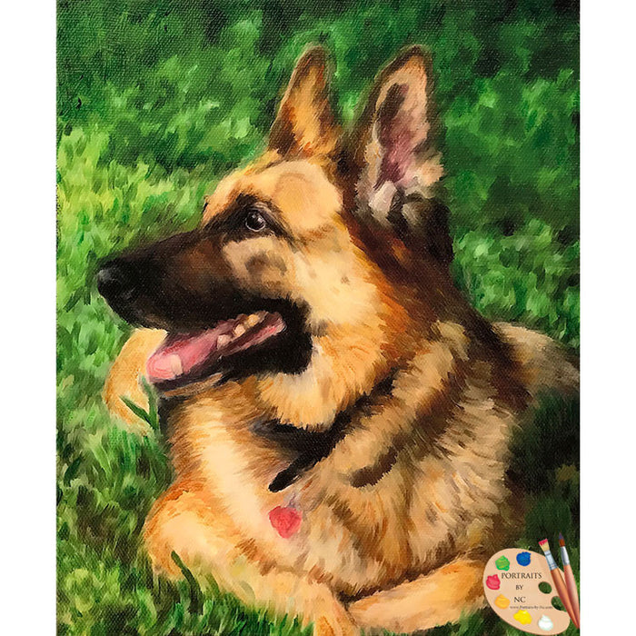 German Shepherd Pet Painting 515