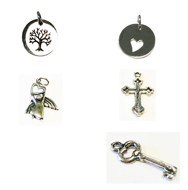 Glass Bead Charm Necklace with Infused Cremains