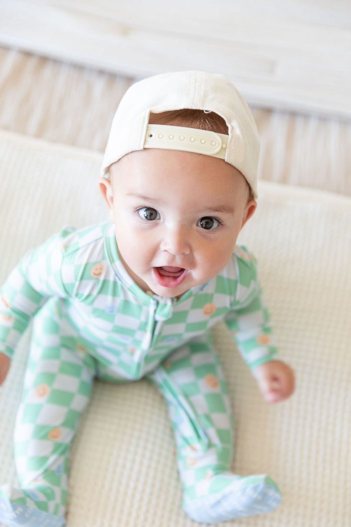 GREEN HAPPY CHECKER | FOOTIE ONE PIECE