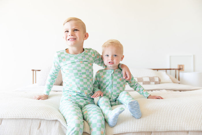 GREEN HAPPY CHECKER | LONG SLEEVE