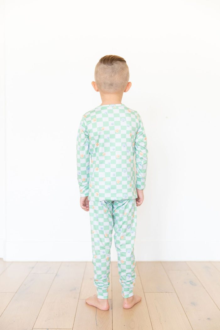 GREEN HAPPY CHECKER | LONG SLEEVE