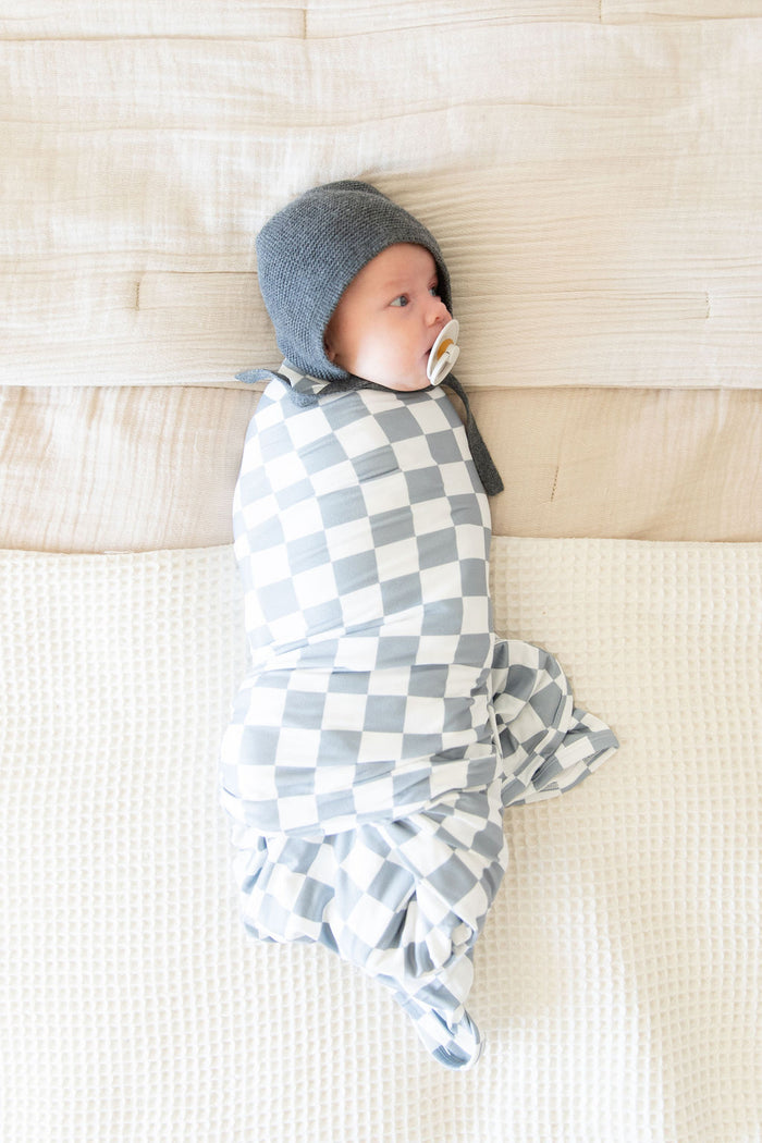 GREY + WHITE CHECKER | SWADDLE