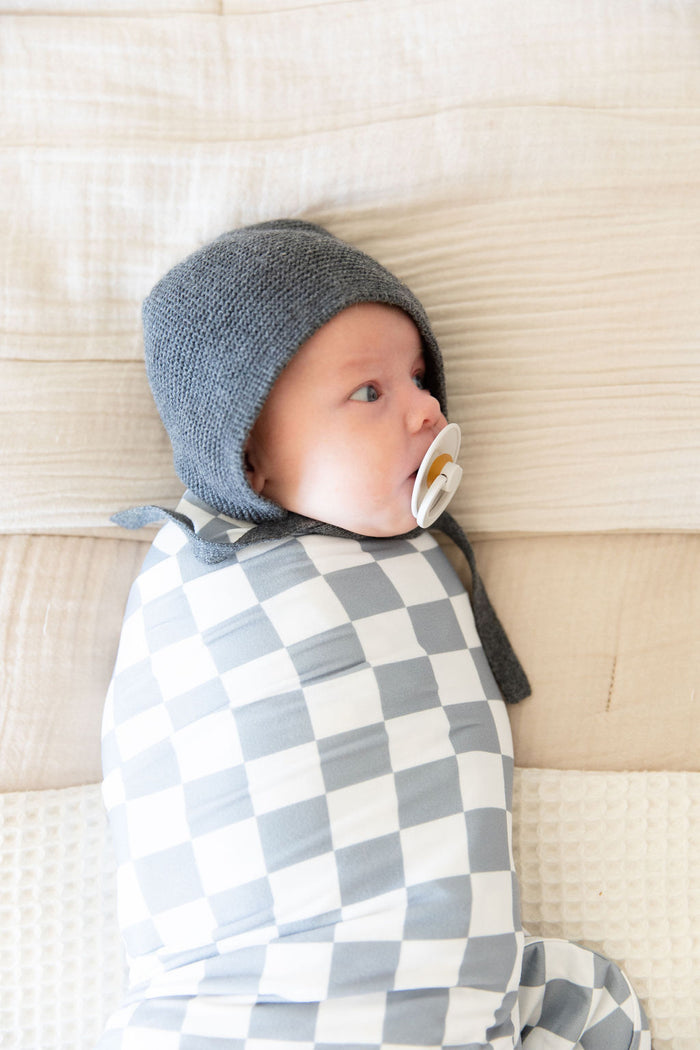 GREY + WHITE CHECKER | SWADDLE