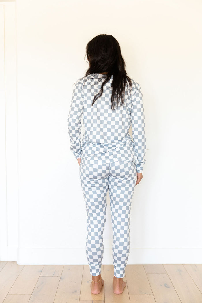 GREY + WHITE CHECKER | WOMEN'S LONG SLEEVE