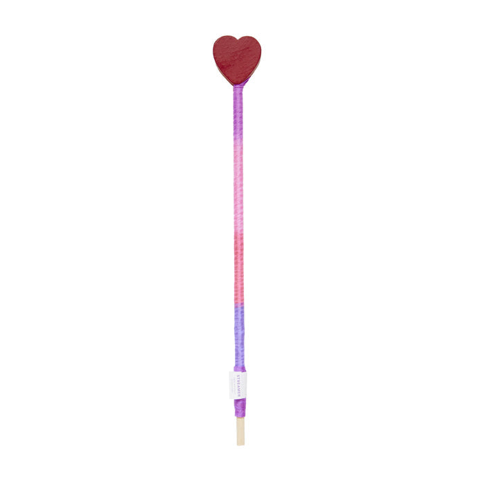 The Heart Streamer by Sarahs Silks is a vibrant stick with streamers in purple, pink, and red, topped with a red heart. Its ideal for imaginative play and improving gross motor skills.