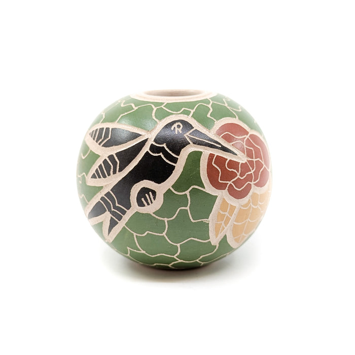 Hummingbird with Blossom Seed Pot