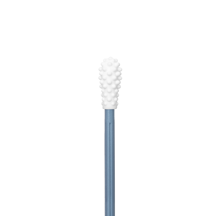 Introducing the blue LastSwab Original Reusable Swab by LastObject, featuring a textured white tip with small bumps for precise or eco-friendly ear cleaning, shown against a simple white background.