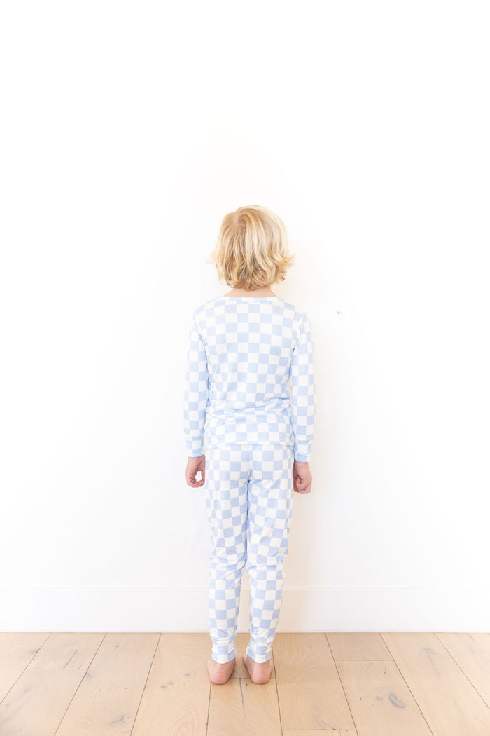 LIGHT BLUE + WHITE CHECKER | LONG SLEEVE