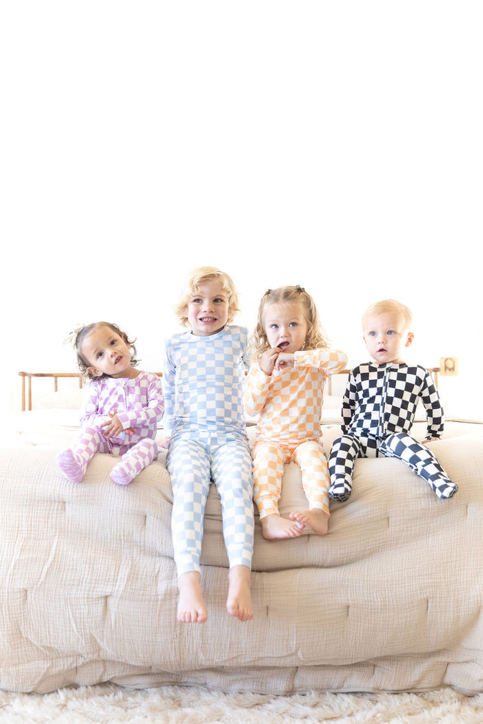 LIGHT BLUE + WHITE CHECKER | LONG SLEEVE