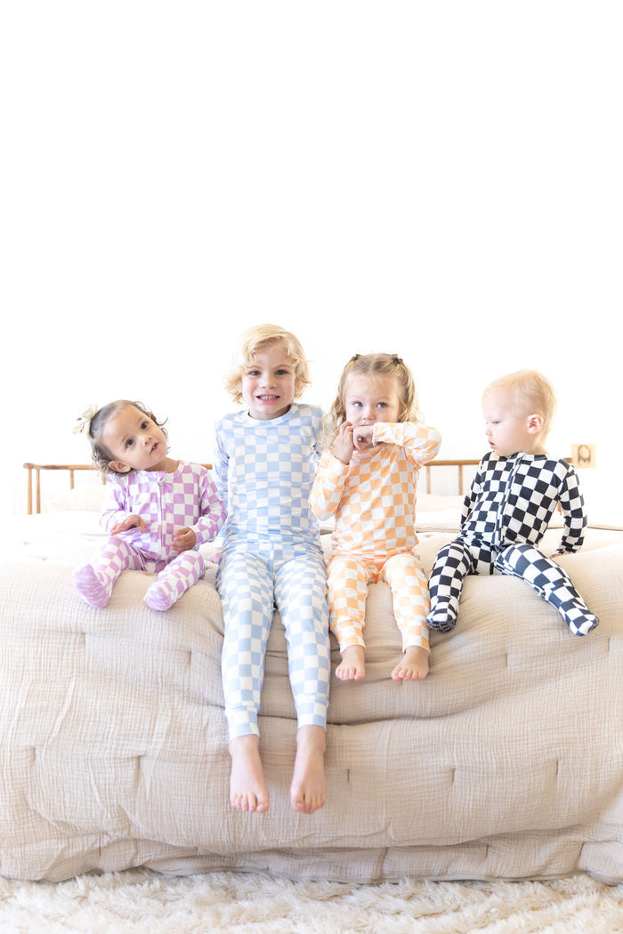 LIGHT PURPLE + WHITE CHECKER | LONG SLEEVE