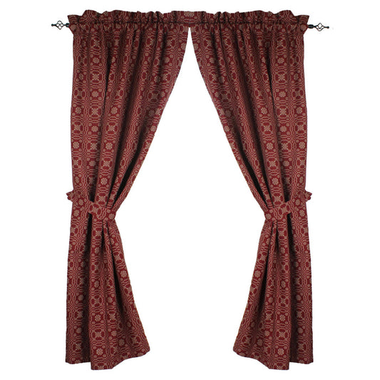 Lover's Knot  Barn Red 63 Inpanels- Lined - Home Collections by Raghu