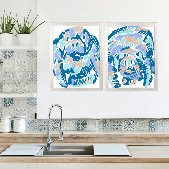 5"x7" / Art Print Set / Antique Silver