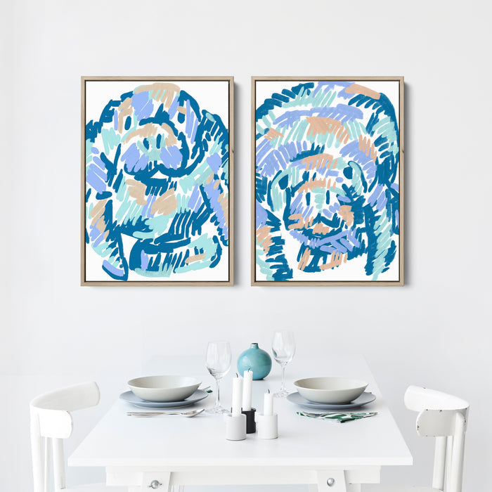 8"x10" / Canvas Set / Natural Wood
