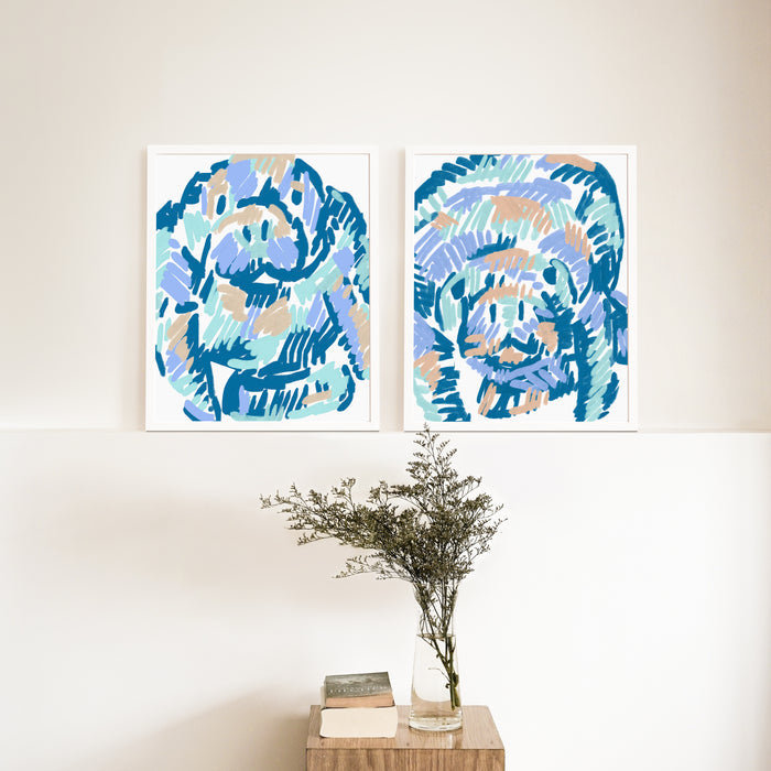5"x7" / Art Print Set / White