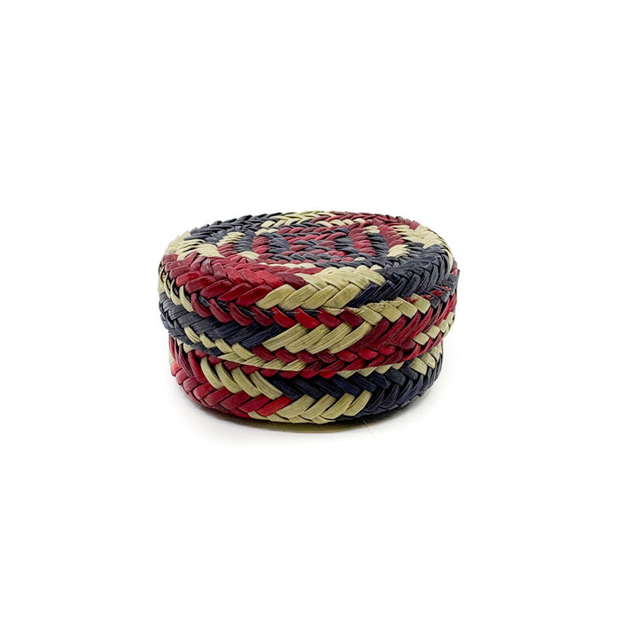 Mini Navy and Red Pine Needle Basket