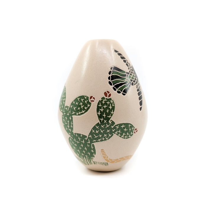 Mini Pot with Desert Scene and Yellow Snake