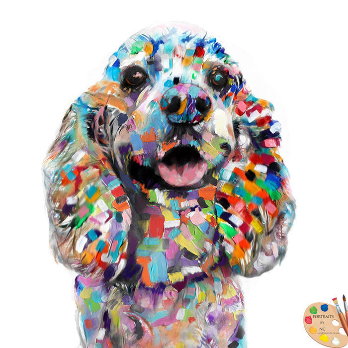 Modern Cocker Spaniel Dog Portrait 324 - Portraits by NC