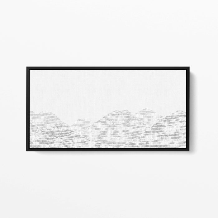 Modern Gray Mountain Landscape Illustration Panoramic - Jetty Home
