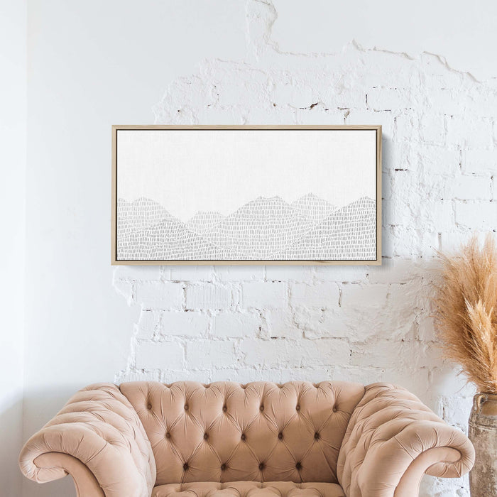 Modern Gray Mountain Landscape Illustration Panoramic - Jetty Home