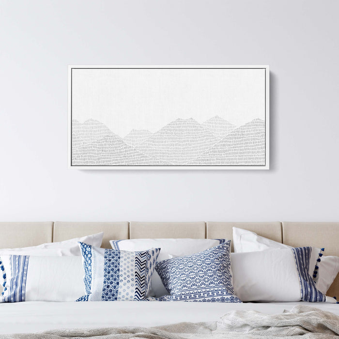 Modern Gray Mountain Landscape Illustration Panoramic - Jetty Home