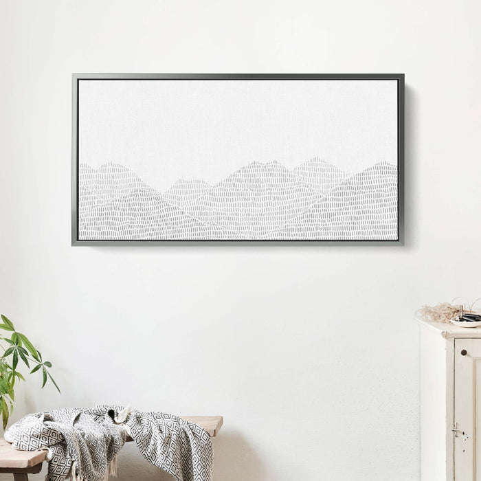 Modern Gray Mountain Landscape Illustration Panoramic - Jetty Home
